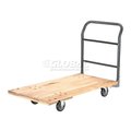 Global Industrial Platform Truck w/Hardwood Deck, 54 x 27, 1000 Lb. Capacity, 5 Polyurethane Casters 952511